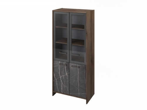 Шкаф для документов FB-671.G. Орех Пацифик Табак/Камень Пьетра Гриджиа черный Шкаф для документов FB-671.G. Орех Пацифик Табак/Камень Пьетра Гриджиа черный