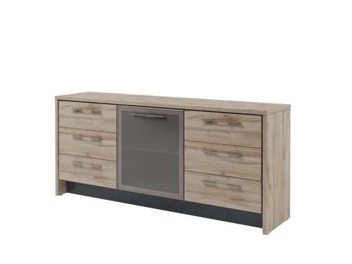 Тумба с дверью в профиле и 6 ящиками Т-13-06ПР Тумба с дверью в профиле и 6 ящиками Т-13-06ПР