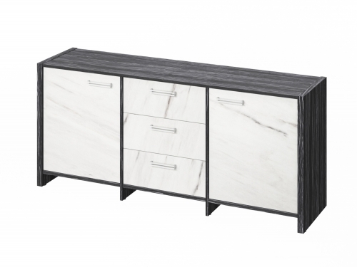 Тумба трехсекционная FI-13-01.G. Древесина Графит/Мрамор Леванто белый Тумба трехсекционная FI-13-01.G. Древесина Графит/Мрамор Леванто белый