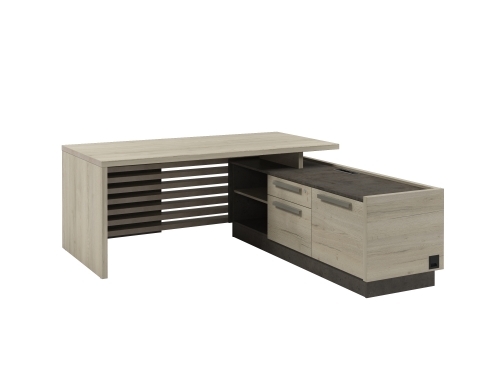 Стол для руководителя с опорной тумбой Z-218пр.1000 (R) с блоком розеток Стол для руководителя с опорной тумбой Z-218пр.1000 (R) с блоком розеток