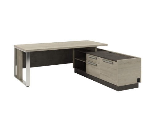 Стол для руководителя с опорной тумбой Z-420пр.1000 (R) с блоком розеток Стол для руководителя с опорной тумбой Z-420пр.1000 (R) с блоком розеток