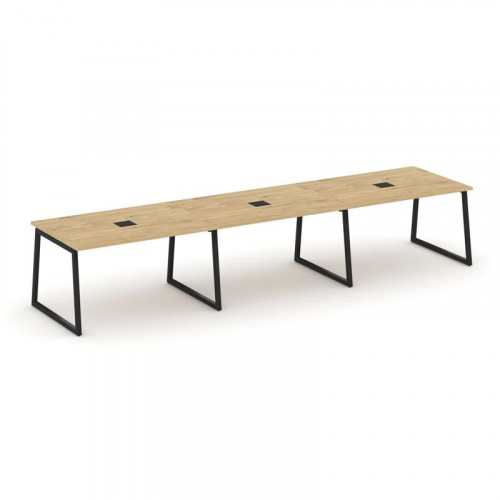 Style Project Стол переговорный SN-4T1.SPRG-023 Акация Лорка/Металл Антрацит/Заглушка Металл Антраци Style Project Стол переговорный SN-4T1.SPRG-023 Акация Лорка/Металл Антрацит/Заглушка Металл Антраци