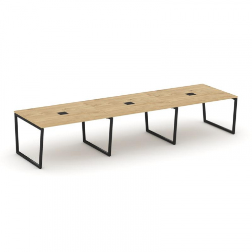 Style Project Стол переговорный SN-4T2.SPRG-052 Акация Лорка/Металл Антрацит/Заглушка Металл Антраци Style Project Стол переговорный SN-4T2.SPRG-052 Акация Лорка/Металл Антрацит/Заглушка Металл Антраци