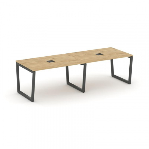 Style Project Стол переговорный SN-5T2.SPRG-014 Акация Лорка/Металл Антрацит/Заглушка Металл Антраци фото 22
