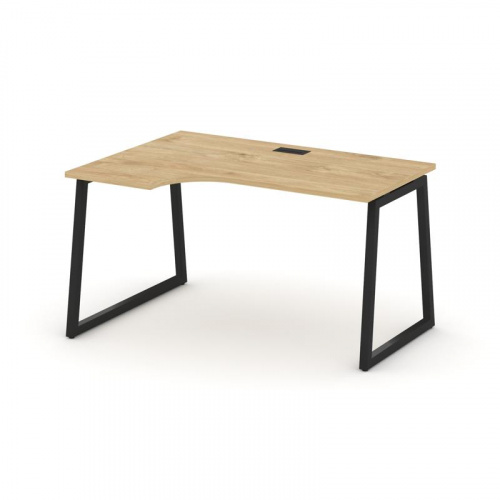Style Project Стол рабочий эргоном. SN-4T1.SPA-021(L) Акация Лорка/Металл Антрацит/Заглушка Пластик Style Project Стол рабочий эргоном. SN-4T1.SPA-021(L) Акация Лорка/Металл Антрацит/Заглушка Пластик