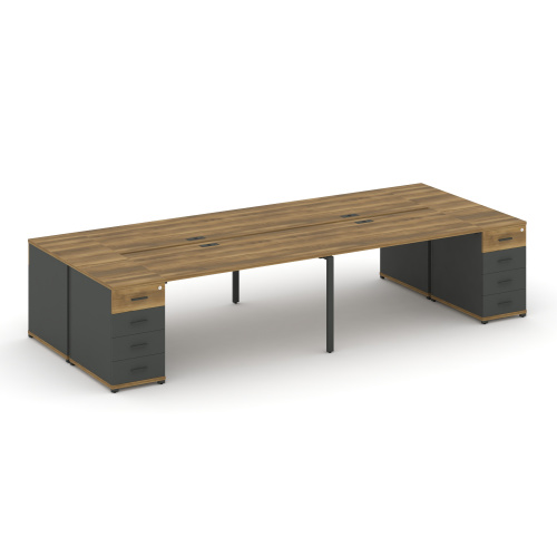 Бенч-система на 4 места с 2 опорными тумбами Concept CN.DRS-427 Бенч-система на 4 места с 2 опорными тумбами Concept CN.DRS-427