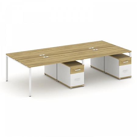 Бенч-система на 4 места с 2 опорными тумбами Concept CN.DRS-324