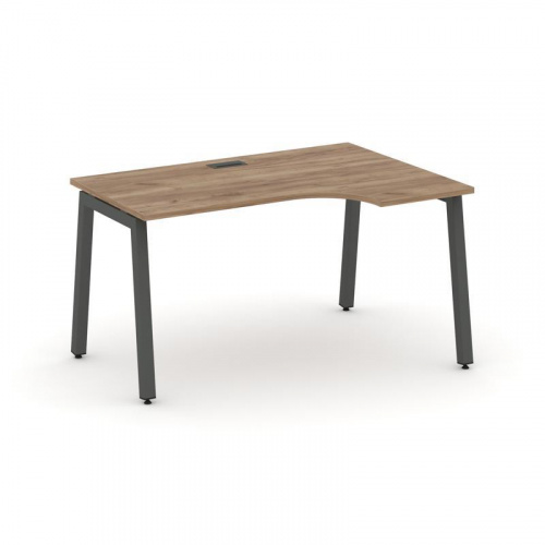Style Project Стол рабочий эргоном. SN-5A.SPA-022(R) Дуб Наварра/Металл Антрацит 1580*800/980*750 фото 25