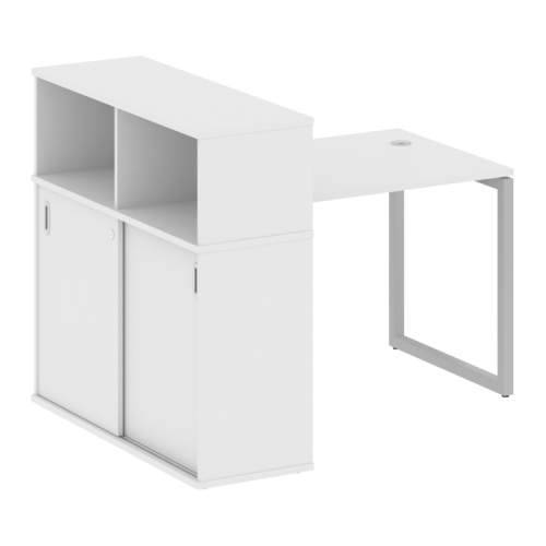 Стол офисный с шкафом-купе на О-обр. м/к Metal System Quattro 40БО.РС-СШК-3.1 фото 14 Стол офисный с шкафом-купе на О-обр. м/к Metal System Quattro 40БО.РС-СШК-3.1 фото 14