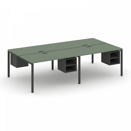 Бенч-система на 4 места с подвесными тумбами Concept CN.DRS-125