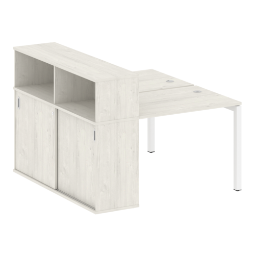 Бенч-система с шкафом-купе на П-обр. м/к Metal System Quattro 50БП.РС-СШК-2.1 фото 4