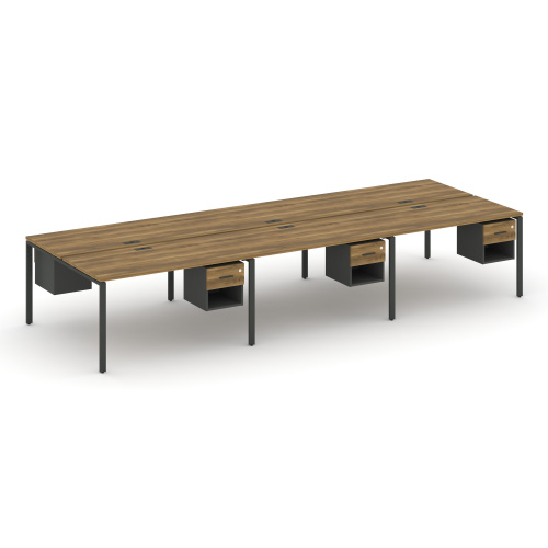 Бенч-система на 6 мест с подвесными тумбами Concept CN.DRS-158 Бенч-система на 6 мест с подвесными тумбами Concept CN.DRS-158