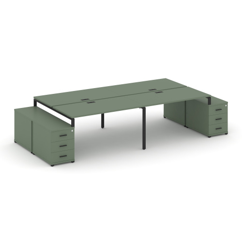 Бенч-система на 4 места с 2 опорными тумбами Concept CN.DRS-327 Бенч-система на 4 места с 2 опорными тумбами Concept CN.DRS-327