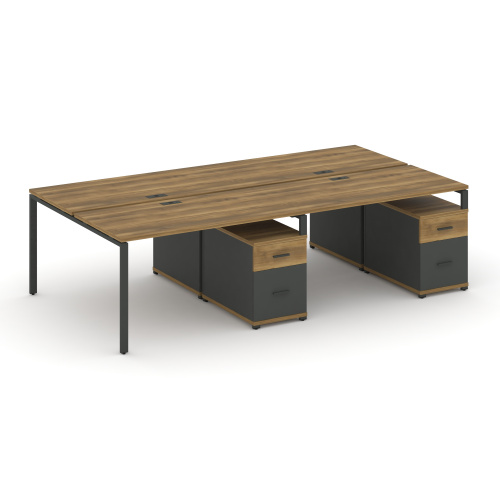 Бенч-система на 4 места с 2 опорными тумбами Concept CN.DRS-324