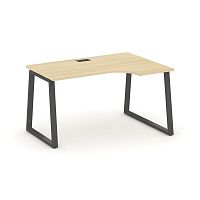 Style Project Стол рабочий эргоном. SN-6T1.SPA-001(R) Акация Лорка/Металл Антрацит/Заглушка Пластик