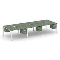 Бенч-система на 6 мест с подвесными тумбами Concept CN.DRS-154