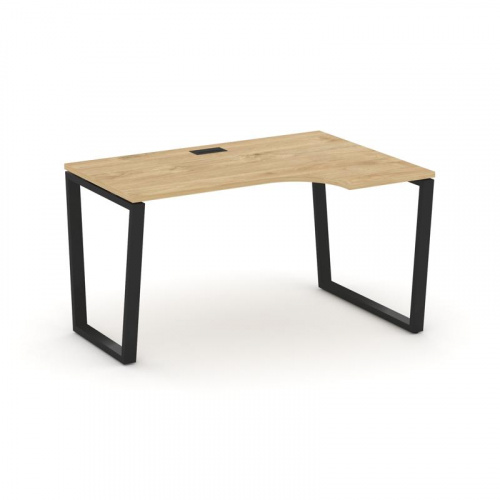 Style Project Стол рабочий эргоном. SN-6T2.SPA-001(R) Акация Лорка/Металл Антрацит/Заглушка Пластик