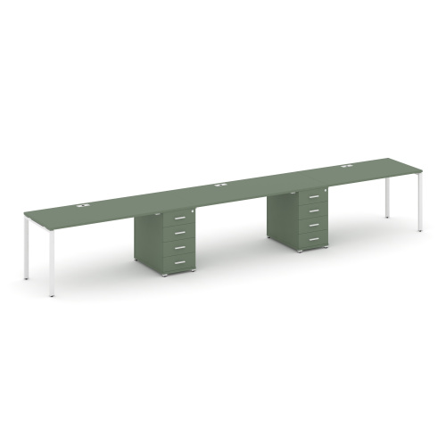 Бенч-система на 3 места с 2 опорными тумбами Concept CN.ORS-435