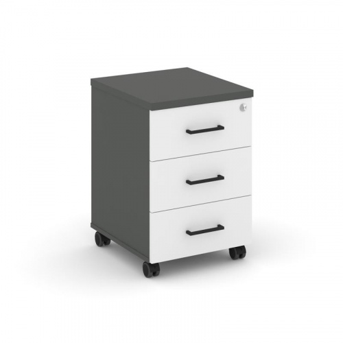 Style Project Тумба мобильная усил. колеса SN.TMU-002 Антрацит/Дуб Наварра/Черный Ручки 416*460*611 фото 6 Style Project Тумба мобильная усил. колеса SN.TMU-002 Антрацит/Дуб Наварра/Черный Ручки 416*460*611 фото 6