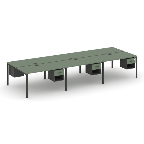 Бенч-система на 6 мест с подвесными тумбами Concept CN.DRS-158 фото 2 Бенч-система на 6 мест с подвесными тумбами Concept CN.DRS-158 фото 2