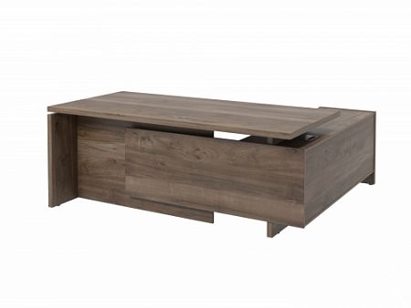 Стол с опорной тумбой FB-119R.DD Орех Пацифик Табак