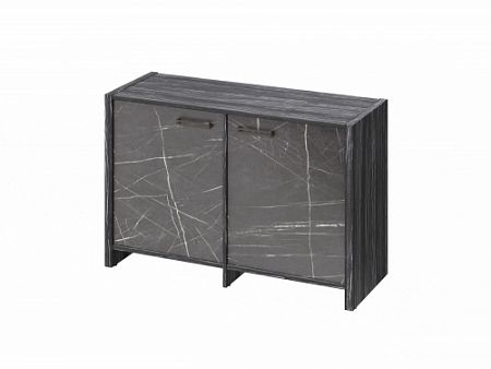 Тумба двухсекционная FB-12-02.G. Древесина Графит/Камень Пьетра Гриджиа черный