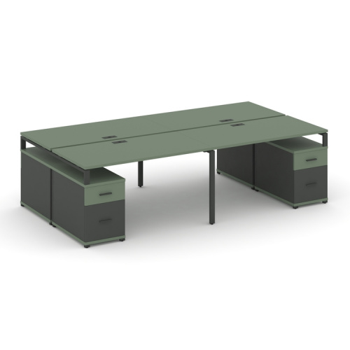 Бенч-система на 4 места с 2 опорными тумбами Concept CN.DRS-332 фото 2 Бенч-система на 4 места с 2 опорными тумбами Concept CN.DRS-332 фото 2