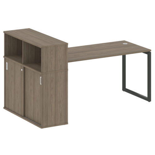 Стол офисный с шкафом-купе на О-обр. м/к Metal System Quattro 40БО.РС-СШК-3.4 Стол офисный с шкафом-купе на О-обр. м/к Metal System Quattro 40БО.РС-СШК-3.4