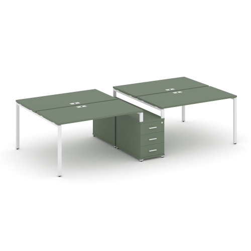 Бенч-система на 4 места с опорной тумбой Concept CN.DRS-312