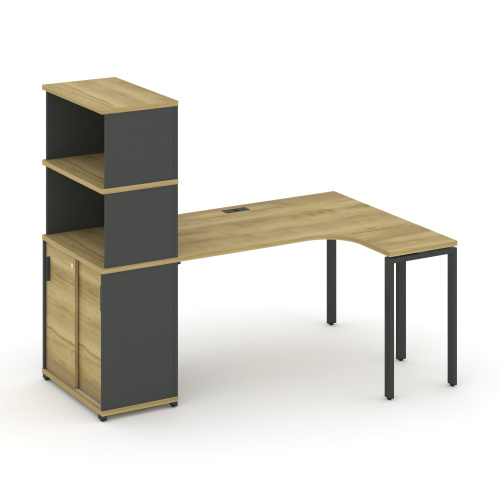 Стол эргономичный с опорным шкафом-купе Concept CN.SA-221(R) Стол эргономичный с опорным шкафом-купе Concept CN.SA-221(R)