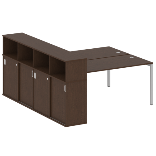 Бенч-система с шкафом-купе на П-обр. м/к Metal System Quattro 40БП.РС-СШК-4.4 фото 11