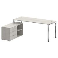 Стол руководителя с тумбой Metal System Direct БГ.СРТ-5.7 (L)