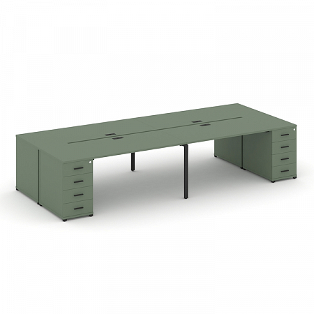 Бенч-система на 4 места с 2 опорными тумбами Concept CN.DRS-426