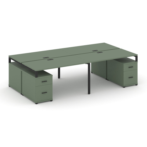 Бенч-система на 4 места с 2 опорными тумбами Concept CN.DRS-331 Бенч-система на 4 места с 2 опорными тумбами Concept CN.DRS-331