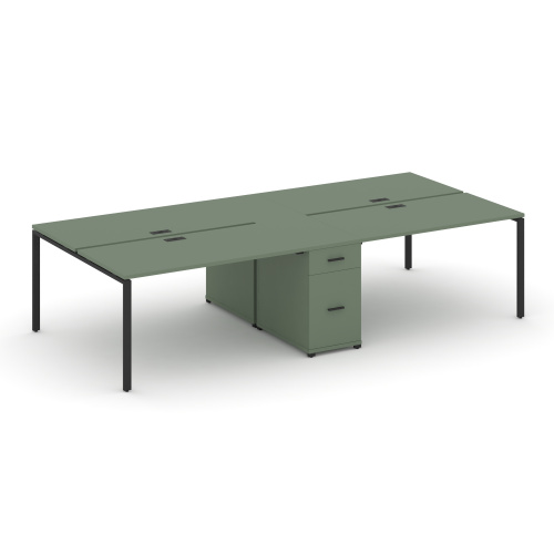 Бенч-система на 4 места с 1 опорной тумбой Concept CN.DRS-423 Бенч-система на 4 места с 1 опорной тумбой Concept CN.DRS-423