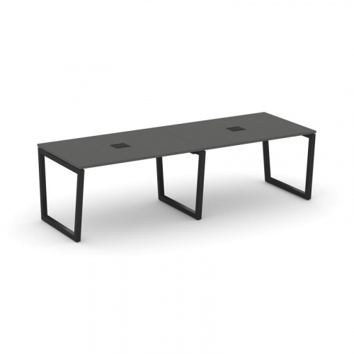 Style Project Стол переговорный SN-5T2.SPRG-014 Акация Лорка/Металл Антрацит/Заглушка Металл Антраци фото 7