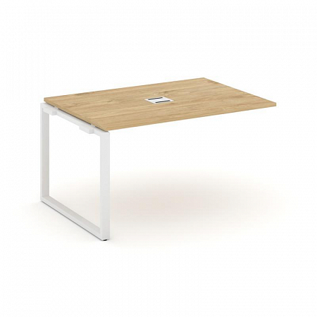 Style Project Проходной наб. элем. перег. стола SN-6O.NSPRG-001 Тиквуд Светлый/Металл Белый 980*980*