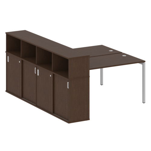 Бенч-система с шкафом-купе на П-обр. м/к Metal System Quattro 40БП.РС-СШК-4.3 фото 11