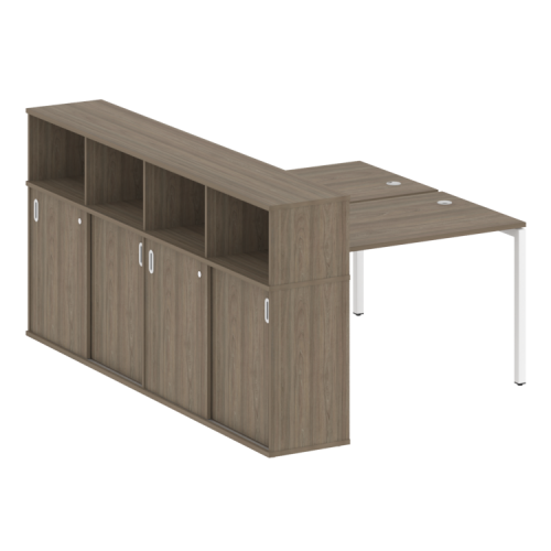 Бенч-система с шкафом-купе на П-обр. м/к Metal System Quattro 40БП.РС-СШК-4.2 фото 2 Бенч-система с шкафом-купе на П-обр. м/к Metal System Quattro 40БП.РС-СШК-4.2 фото 2