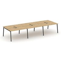 Style Project Рабочая станция 2-х сторон. SN-4A.DRS-062 Тиквуд Светлый/Металл Антрацит 3540*1232*750