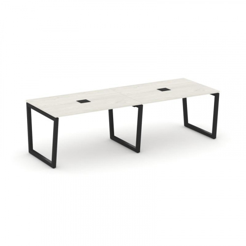 Style Project Стол переговорный SN-5T2.SPRG-014 Акация Лорка/Металл Антрацит/Заглушка Металл Антраци фото 6