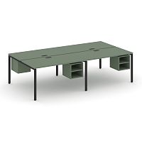 Бенч-система на 4 места с подвесными тумбами Concept CN.DRS-126