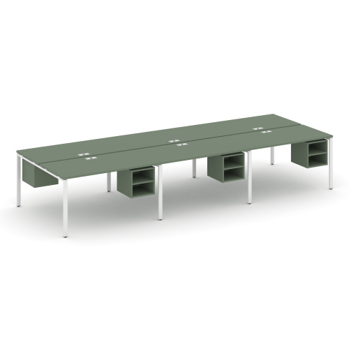 Бенч-система на 6 мест с подвесными тумбами Concept CN.DRS-148