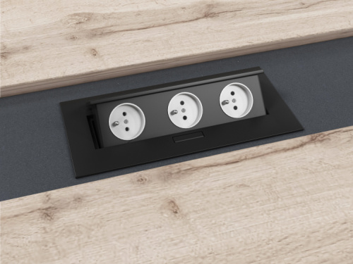 Центральная вставка стола переговора с блоком розеток Т-112 Центральная вставка стола переговора с блоком розеток Т-112