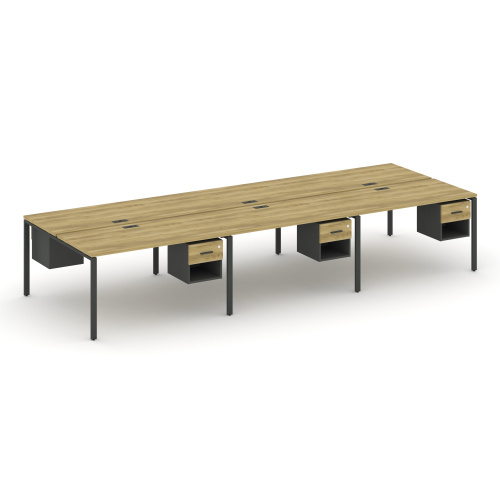 Бенч-система на 6 мест с подвесными тумбами Concept CN.DRS-158 фото 4 Бенч-система на 6 мест с подвесными тумбами Concept CN.DRS-158 фото 4