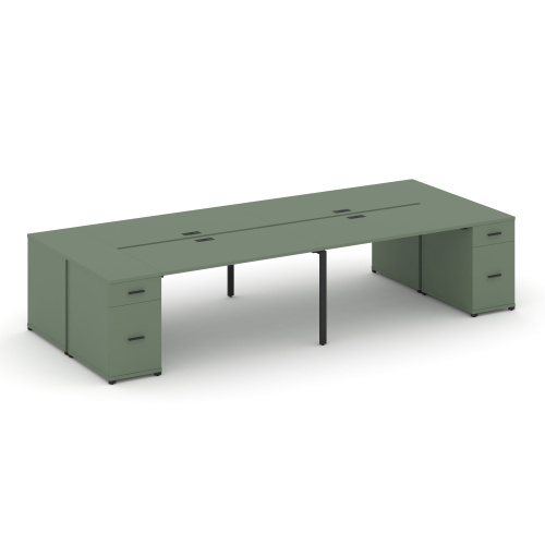 Бенч-система на 4 места с 2 опорными тумбами Concept CN.DRS-431