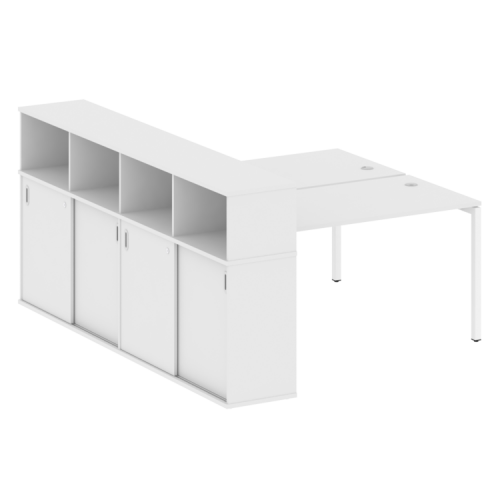 Бенч-система с шкафом-купе на П-обр. м/к Metal System Quattro 40БП.РС-СШК-4.3 фото 12