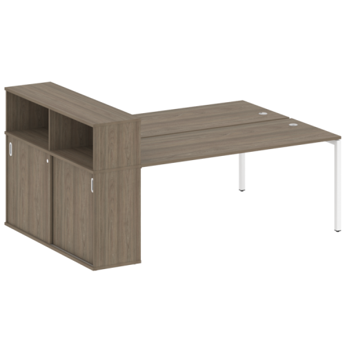 Бенч-система с шкафом-купе на П-обр. м/к Metal System Quattro 40БП.РС-СШК-2.5 фото 2 Бенч-система с шкафом-купе на П-обр. м/к Metal System Quattro 40БП.РС-СШК-2.5 фото 2