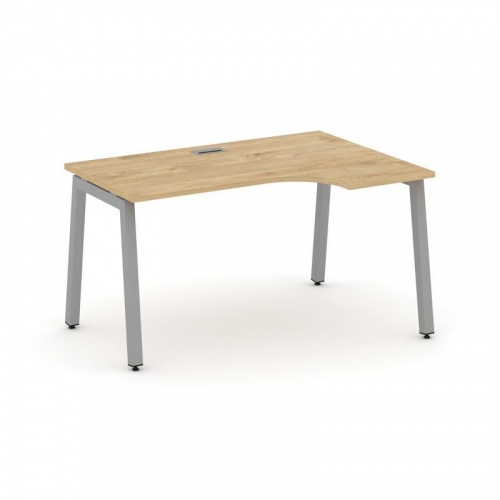 Style Project Стол рабочий эргоном. SN-5A.SPA-022(R) Дуб Наварра/Металл Антрацит 1580*800/980*750 фото 4