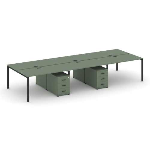 Бенч-система на 6 мест с 2 опорными тумбами Concept CN.DRS-341